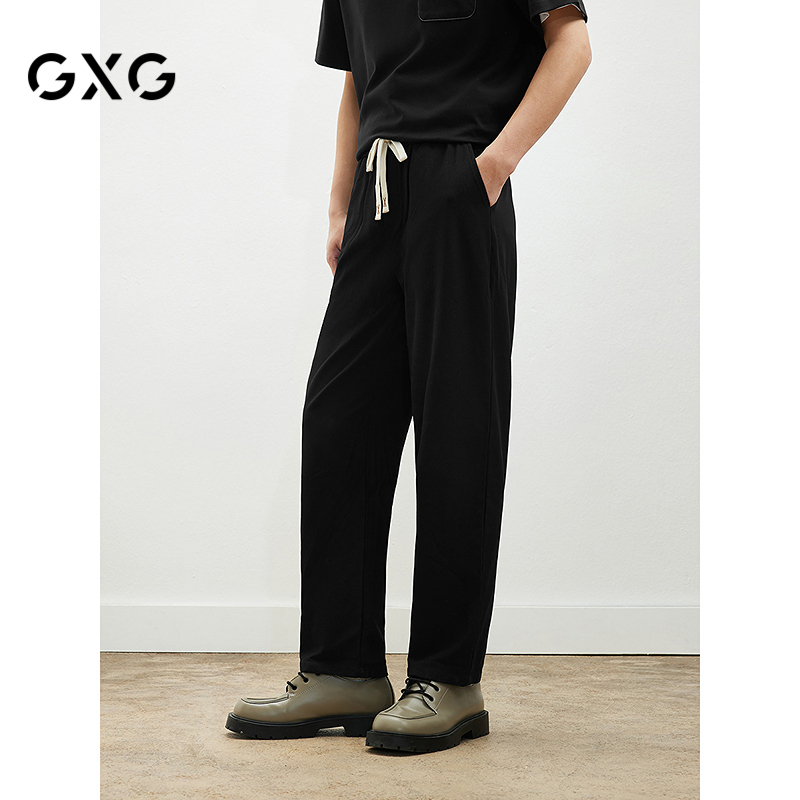 GXG男装垂感抽绳通勤卫裤2024夏季新款#G24D022103