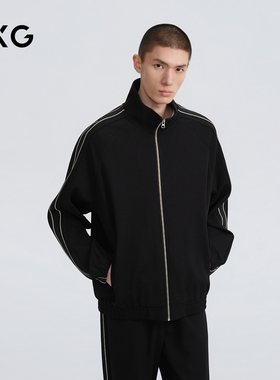 GXG男装 商场同款提花织带开襟卫衣 2026春季新品G26X311013