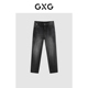 经典 24年夏季 直筒深灰牛仔裤 GXG男装 宽松休闲裤 男通勤长裤 新款