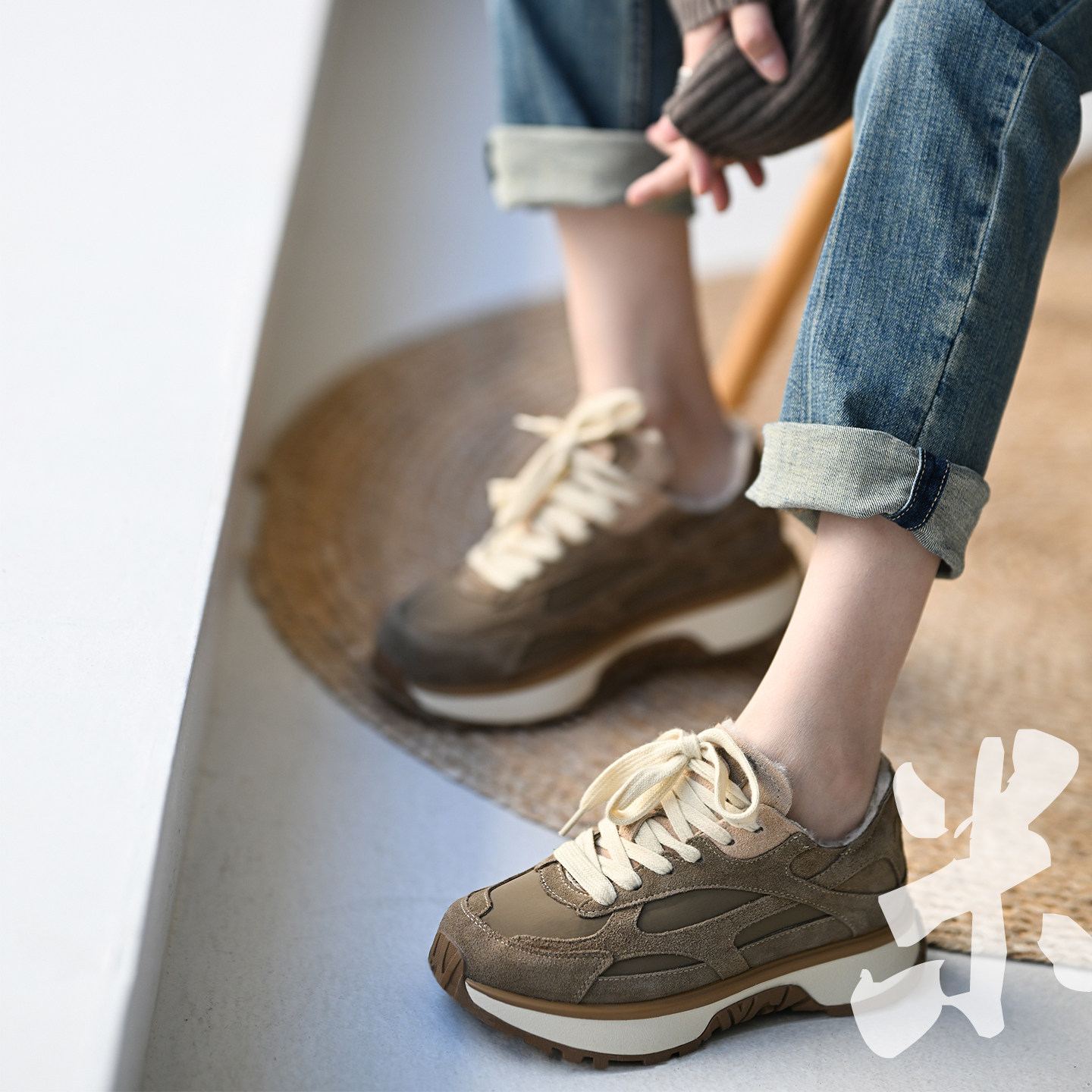 特●S65610 休闲撞色翻毛牛皮拼布内加绒保暖舒适女鞋26 新品速递,女鞋,时尚休闲鞋,淘宝优惠券,粉丝福利购,淘宝优惠卷