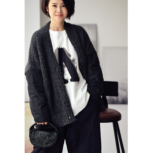 V领oversize加厚大外套文艺