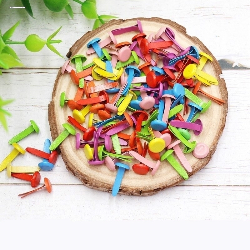彩色双脚钉两脚钉二角钉幼儿园小号分脚钉儿童手工diy制作材料包