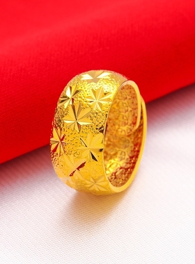 男款大戒指首饰镀金满天星