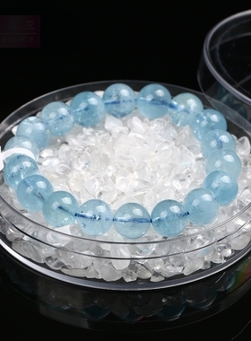 天然白水晶碎石小颗粒消磁石鱼缸摆件装饰品铺底造景石头