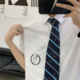 @港风学院风短袖衬衫男夏季新款jk衬衣班服送领带CS122-P35，男装T恤，星座223（原229-2）