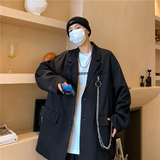 @港风炸街西装男链条设计感休闲西服冷淡风外套XF6512-P60，男装西服套装，星座223（原229-2）