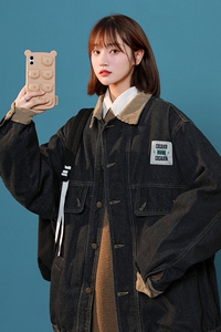 @中性风  工装牛仔夹克男女情侣款春秋上衣外套JK315-P68图片