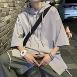 网红炸街高级感连帽开衫短袖衬衣薄卫衣CS120-P40，男装卫衣，星座223（原229-2）