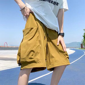 @港风 ins潮流复古百搭宽松直筒工装五分裤休闲裤潮男 DK069-P35图片