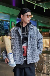 @潮 网红小香风夹克男女情侣款港风宽松外套FF2102-P95118图片