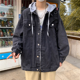 @港风2025年牛仔外套男春秋季潮牌ins连帽夹克衫JK887-P70，男装工装外套，星座223（原229-2）