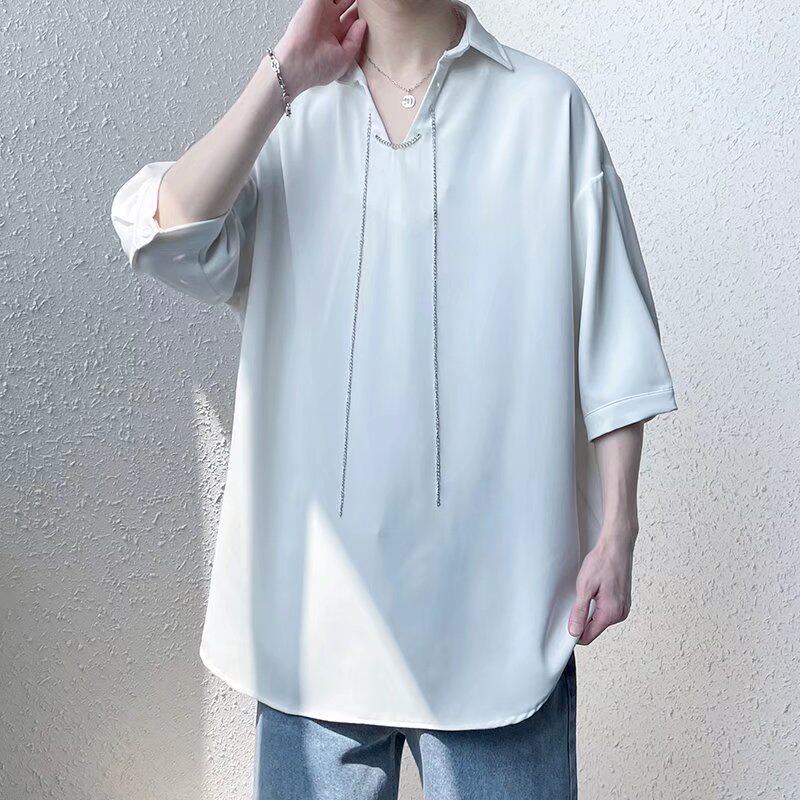@港风夏季薄款短袖衬衫男潮宽松防晒衣CS118-P45,男装T恤,星座223（原229-2）