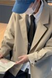 @港风2025新款休闲西装男秋季新款西服宽松百搭外套XF6514-P55，男装西服套装，星座223（原229-2）