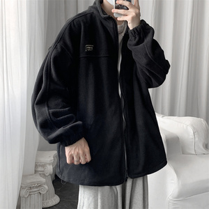 秋冬摇粒绒夹克男开衫卫衣加大码外套 JK280/P65图片