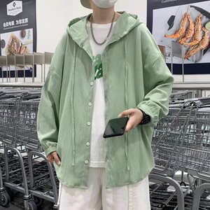 @港风 夏季薄款透气防晒衣男宽松连帽开衫夹克潮流外套 CS133-P40图片