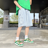@港风M-5XL夏季宽松直筒牛仔短裤男浅色五分裤工装裤DK022-P35，男装牛仔裤，星座223（原229-2）