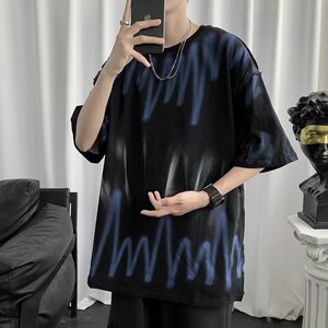 @港风 2025年青少年短袖圆领夏季扎染体恤衫  DT10-P30图片