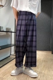 @港风夏季潮牌ins直筒格子裤长裤阔腿裤NZ273-P40，男装休闲裤，星座223（原229-2）
