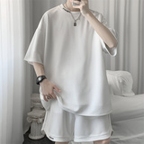 现货夏季短袖T恤短裤运动套装男大码刺绣TZ2226/P50，男装T恤，星座223（原229-2）