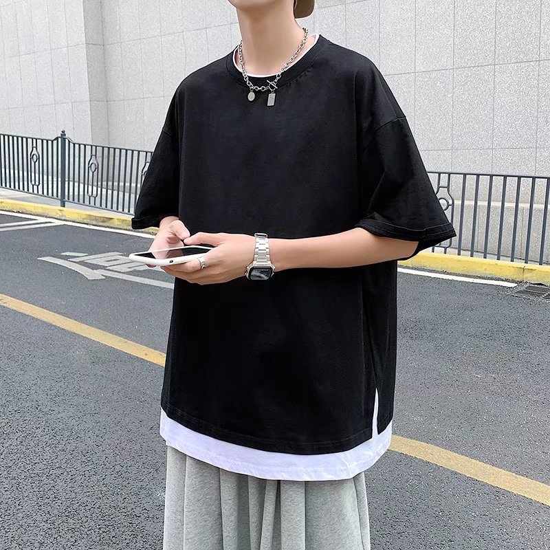 @港风男生夏季潮流薄款宽松百搭五分袖男纯棉短袖DT09-P28,男装T恤,星座223（原229-2）