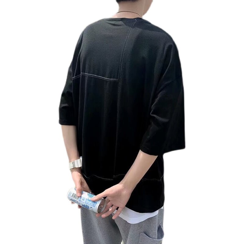 @港风不规则短袖T恤青少年男生夏季半袖体恤衫DT08-P28,男装T恤,星座223（原229-2）