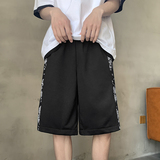 @港风腰果花拼接休闲短裤男夏季潮流五分直筒裤DK006-P25，男装牛仔裤，星座223（原229-2）