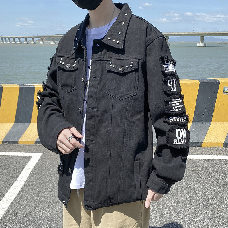 @港风加绒加厚工装牛仔夹克男秋冬外套JK308-P80,男装夹克,星座223（原229-2）