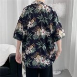 @港风青少年夏季碎花短袖衬衫冰丝宽松CS117-P30，男装T恤，星座223（原229-2）