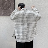 @港风小香风长袖衬衫外套男春秋季青少年宽松韩版潮流21C30-P52，男装衬衫，星座223（原229-2）