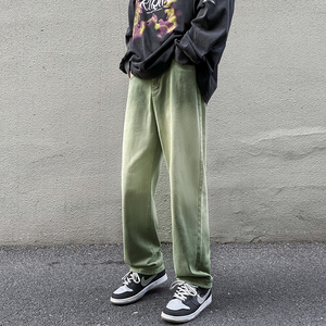 美式复古牛仔裤男潮牌ins高街痞帅宽松直筒裤子 NZ388-P50图片