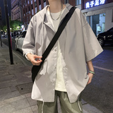 网红炸街高级感连帽开衫短袖衬衣薄卫衣CS120-P40，男装卫衣，星座223（原229-2）