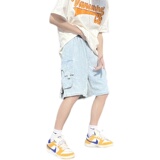 @港风M-5XL工装大口袋牛仔短裤男夏季潮宽松直筒裤DK023-P45，男装牛仔裤，星座223（原229-2）