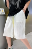 @港风波纹冰丝短裤男彩色抽绳宽松五分裤沙滩裤DK047-P28，男装牛仔裤，星座223（原229-2）