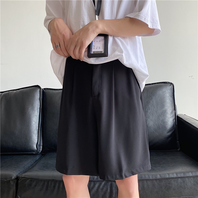 @港风2025夏季休闲短裤男痞帅宽松直筒五分西裤DK010-P28,男装牛仔裤,星座223（原229-2）