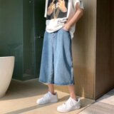 @港风夏季薄款牛仔裤男潮流ins直筒韩版学生七分裤DK029-P40，男装牛仔裤，星座223（原229-2）