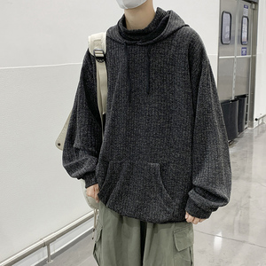 @港风 高街男连帽卫衣加大码半高领厚外套WY128 P50 3XL-5XLP55图片