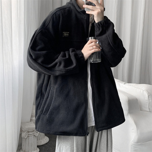 秋冬摇粒绒夹克男开衫卫衣加大码外套 JK280/P65图片