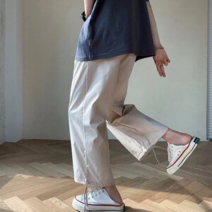 @港风阔腿萝卜裤夏季冰丝九分裤休闲裤男NZ243-P30