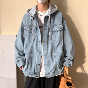 @港风 2025年牛仔外套男春秋季潮牌ins连帽夹克衫JK887-P70图片