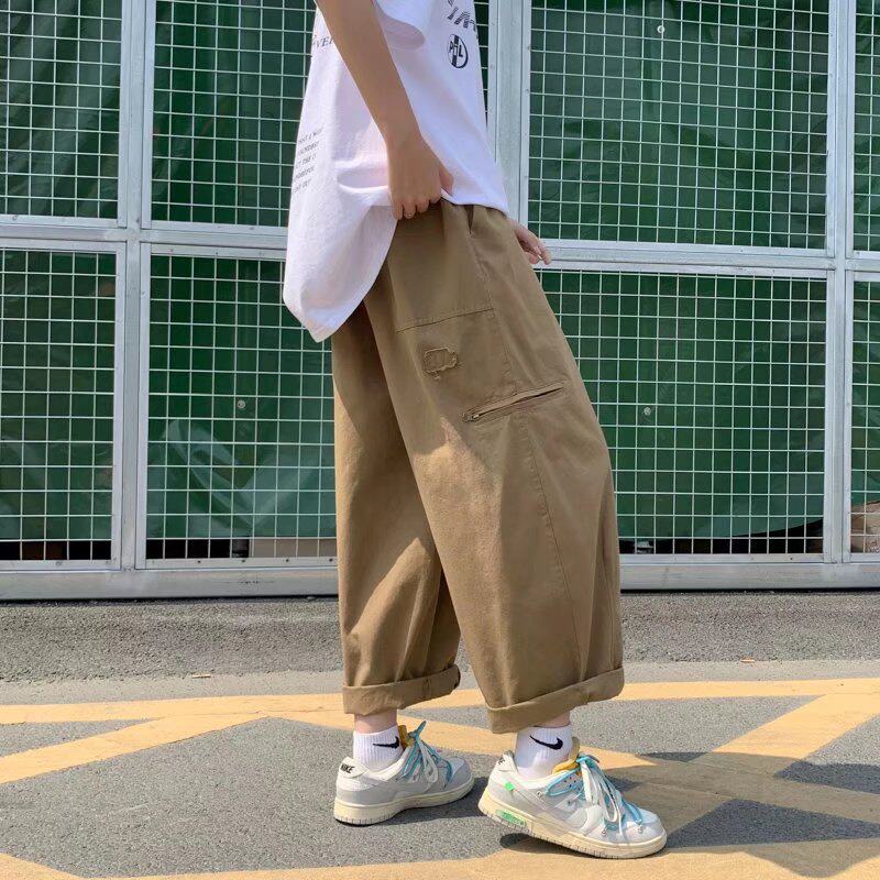 @港风夏季工装九分裤宽松阔腿裤潮男萝卜裤NZ271-P40,男装工装外套,星座223（原229-2）