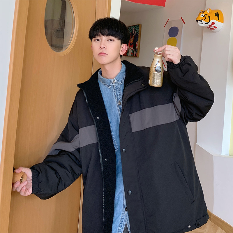 @港风ins潮流宽松棉衣撞色棉服冬季厚外套MY9008-P85,男装棉衣,星座223（原229-2）