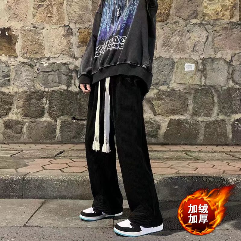 @港风 加绒加厚灯芯绒裤男阔腿直筒裤NZ208-P45图片