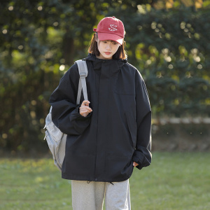 中性冲锋衣男女2025春户外森系夹克薄外套 JK001-P55图片
