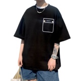 @港风夏季新款短袖T恤男ins超火宽松半袖DT26-P40,65棉，男装T恤，星座223（原229-2）