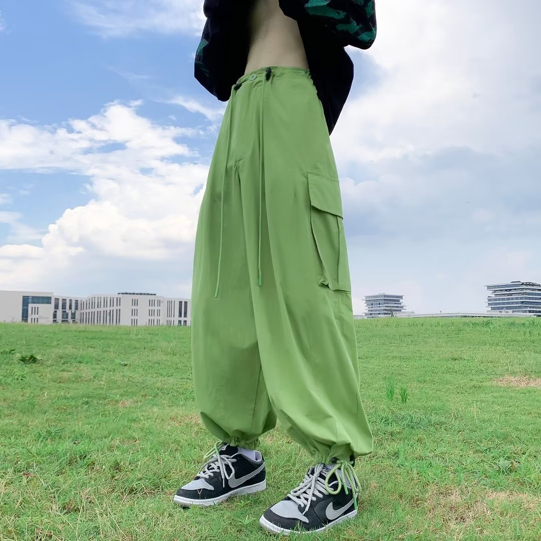 @港风机能风工装裤男大口袋宽松抽绳束脚裤子高街insNZ287-P50,男装工装外套,星座223（原229-2）