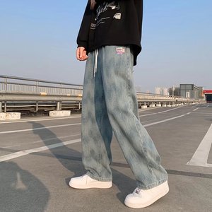 @港风 青少年直筒长裤宽松中腰牛仔裤拖地裤 NZ331-P40图片