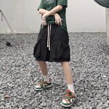 @港风男ins潮牌撞色宽松直筒垂感五分运动裤DK045-P35，女装休闲裤，星座223（原229-2）