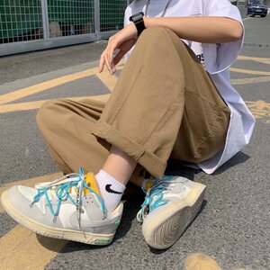 @港风  夏季工装九分裤宽松阔腿裤潮男萝卜裤 NZ271-P40图片