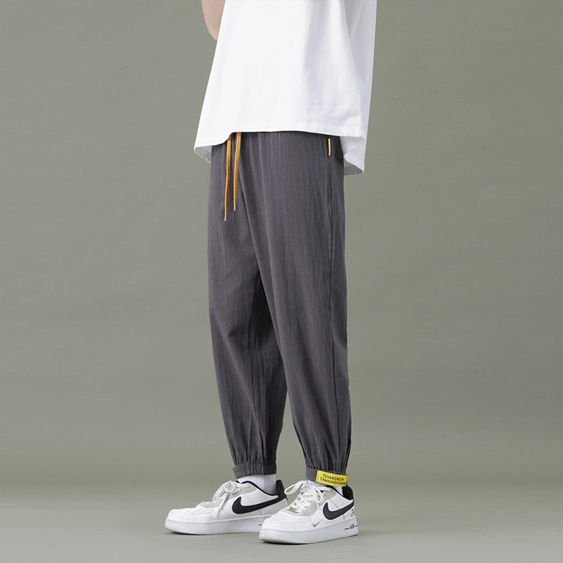 @日系棉麻束脚裤男风夏季透气九分裤NZ259-P35,男装休闲裤,星座223（原229-2）