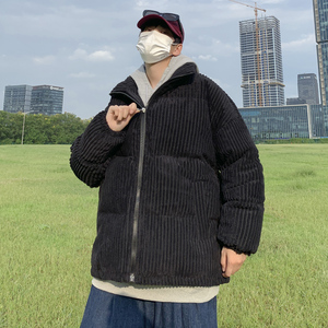 @港风 冬季条绒灯芯绒棉衣男潮牌立领保暖棉服外套MY1090-P80图片